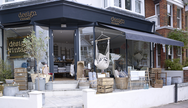 Exterior of design vintage shop