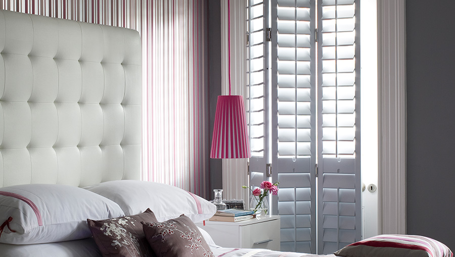 White bedroom shutters