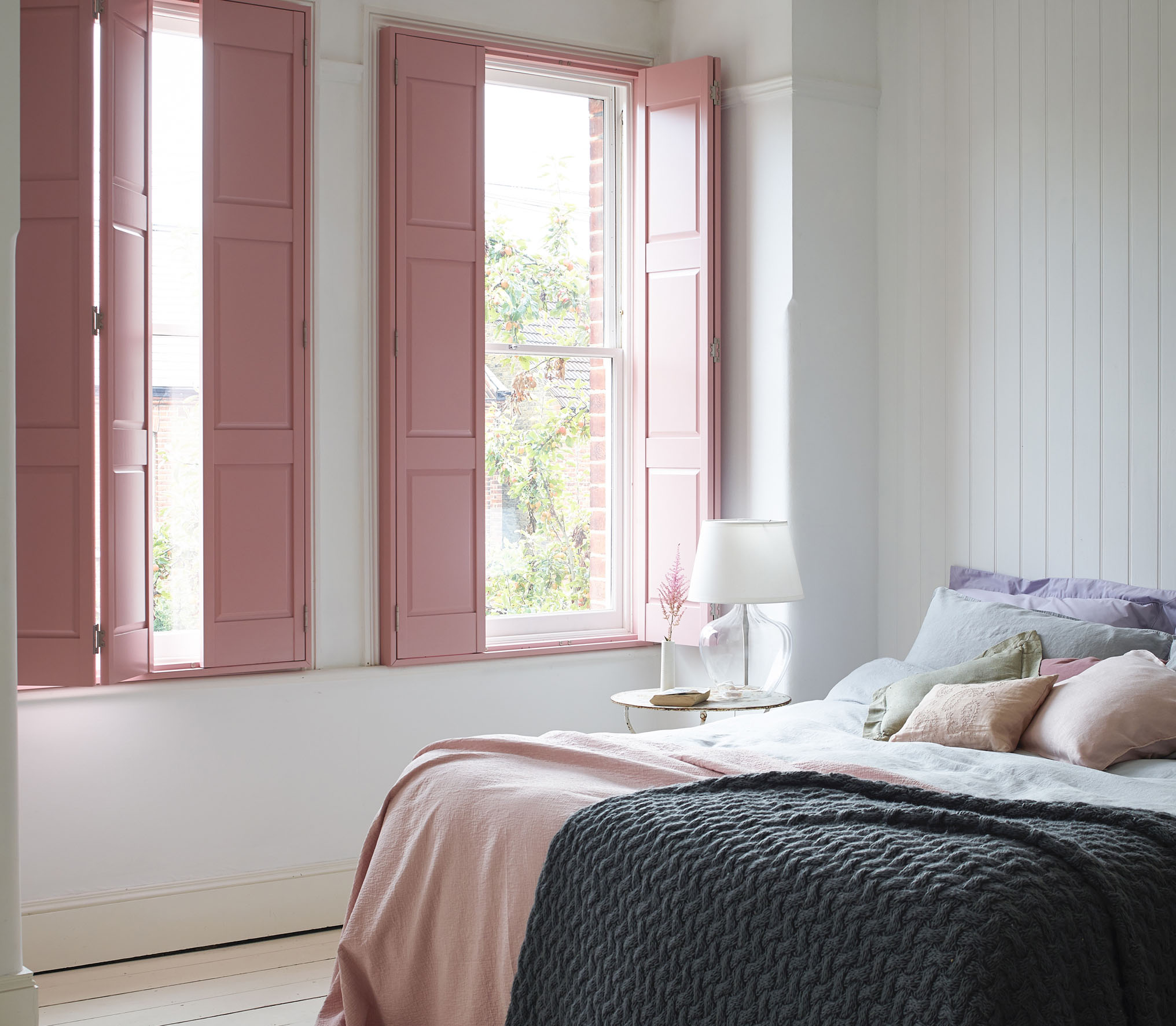 Boudoir pink shutters