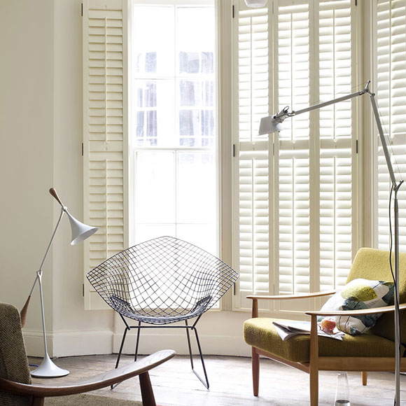 ceiling to floor shutters in cream by shutterly fabulous