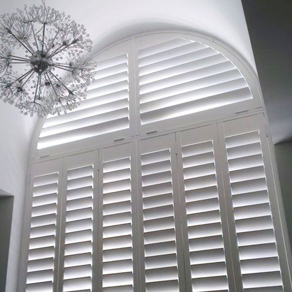 Arched window bespoke shutter