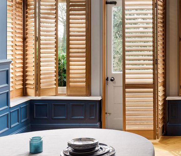 Wooden shutters for french doors