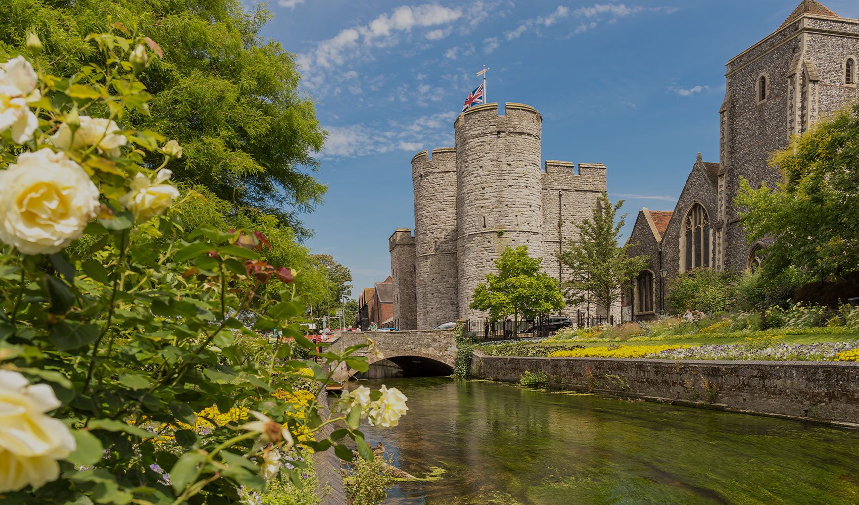 River and castle in kent