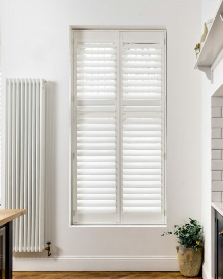 John Lewis white kitchen shutters