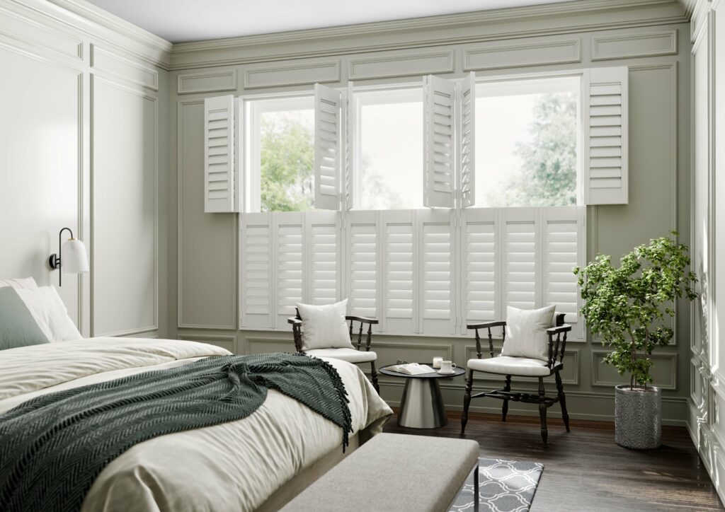 White bedroom shutters