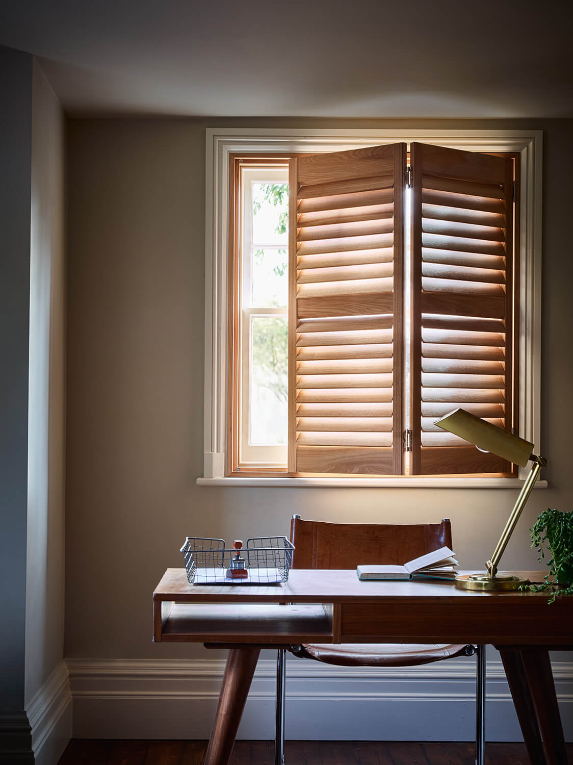 Organic Interior Trend: Unfurnished Wooden Shutters thumbnail