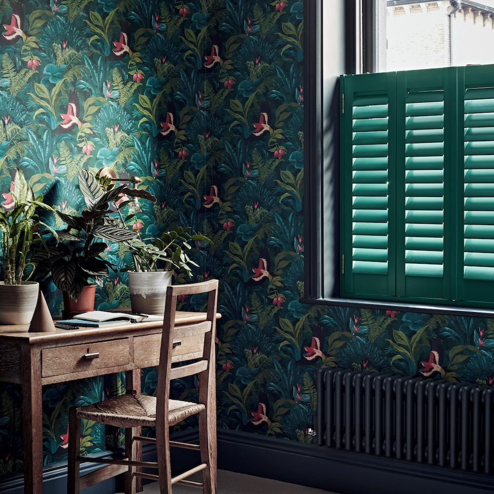 Green café style shutters