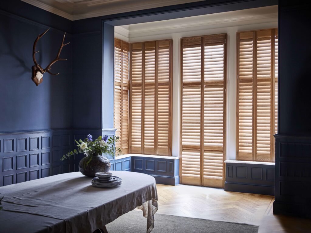 wooden shutters in a living space
